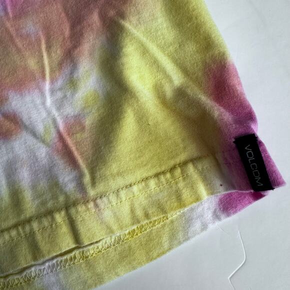 Volcom Girls' Galactic Stone Tie Dye Short Sleeve Top - Picture 2 of 3